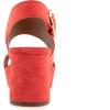 imageAerosoles Womens Camera Platform Heeled SandalCoral Suede