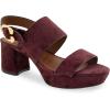 imageAerosoles Womens Camera Platform Heeled SandalDeep Aubergine Suede