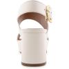 imageAerosoles Womens Camera Platform Heeled SandalEggshell Leather