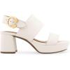 imageAerosoles Womens Camera Platform Heeled SandalEggshell Leather