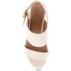 imageAerosoles Womens Camera Platform Heeled SandalEggshell Leather