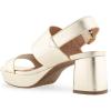 imageAerosoles Womens Camera Platform Heeled SandalGold Metallic Leather
