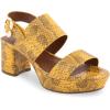 imageAerosoles Womens Camera Platform Heeled SandalMarygold Snake Print Leather
