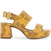 imageAerosoles Womens Camera Platform Heeled SandalMarygold Snake Print Leather