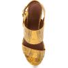 imageAerosoles Womens Camera Platform Heeled SandalMarygold Snake Print Leather