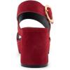 imageAerosoles Womens Camera Platform Heeled SandalPomegranate Suede
