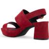 imageAerosoles Womens Camera Platform Heeled SandalPomegranate Suede