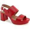 imageAerosoles Womens Camera Platform Heeled SandalRacing Red Leather