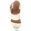 imageAerosoles Womens Camera Platform Heeled SandalSoft Gold Canvas