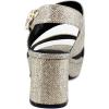 imageAerosoles Womens Camera Platform Heeled SandalSoft Gold Fabric