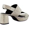 imageAerosoles Womens Camera Platform Heeled SandalSoft Gold Fabric
