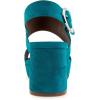 imageAerosoles Womens Camera Platform Heeled SandalTeal Suede