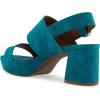 imageAerosoles Womens Camera Platform Heeled SandalTeal Suede