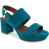 imageAerosoles Womens Camera Platform Heeled SandalTeal Suede