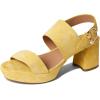 imageAerosoles Womens Camera Platform Heeled SandalYellow Freesia Suede