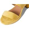 imageAerosoles Womens Camera Platform Heeled SandalYellow Freesia Suede