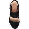 imageAerosoles Womens Carimma Heeled SandalBlack Suede