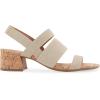 imageAerosoles Womens Chara Heeled SandalGold Metallic Elastic FabricCork