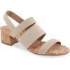 imageAerosoles Womens Chara Heeled SandalGold Metallic Elastic FabricCork