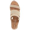 imageAerosoles Womens Chara Heeled SandalGold Metallic Elastic FabricCork