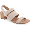 imageAerosoles Womens Chara Heeled SandalNatural Linen ElasticCork