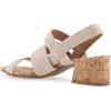 imageAerosoles Womens Chara Heeled SandalNatural Linen ElasticCork