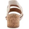 imageAerosoles Womens Chara Heeled SandalNatural Linen ElasticCork