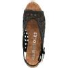imageAerosoles Womens Cornelia Heeled SandalBlack Embroidered Raffia With Cork Heel