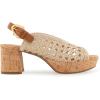 imageAerosoles Womens Cornelia Heeled SandalNaturalTan Embroidered Raffia