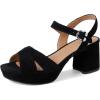 imageAerosoles Womens Cosmos Heeled SandalBlack Suede