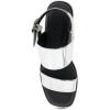 imageAerosoles Womens Dove Heeled SandalSilver Mirror Metallic Pu