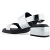 imageAerosoles Womens Dove Heeled SandalSilver Mirror Metallic Pu