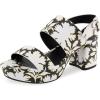 Bright White Floral Faux Leather