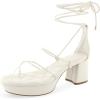 imageAerosoles Womens Caramia Heeled SandalEggnog Pu Leather