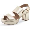 imageAerosoles Womens Carimma Heeled SandalGold Metallic Leather