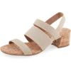 imageAerosoles Womens Chara Heeled SandalGold Metallic Elastic FabricCork