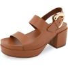 imageAerosoles Womens Clarkson Heeled SandalTan Leather