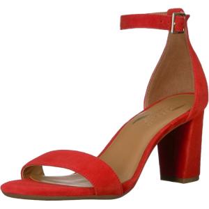 imageAerosoles Womens Bird of Paradise Heeled SandalMid Red Suede