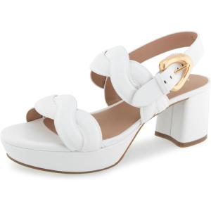 imageAerosoles Womens Camea Heeled SandalBright White Leather