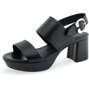 imageAerosoles Womens Camera Platform Heeled SandalBlack Leather