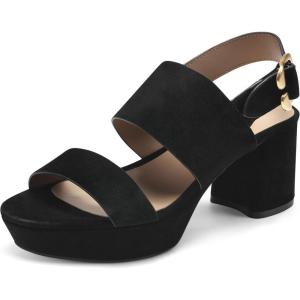 imageAerosoles Womens Camera Platform Heeled SandalBlack Suede