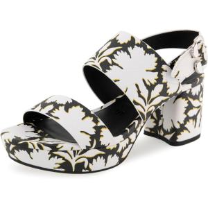 imageAerosoles Womens Camera Platform Heeled SandalBright White Floral Faux Leather