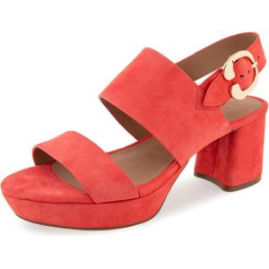 imageAerosoles Womens Camera Platform Heeled SandalCoral Suede