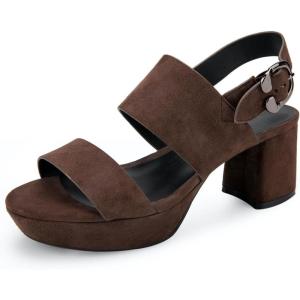 imageAerosoles Womens Camera Platform Heeled SandalJava Suede