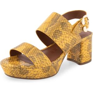 imageAerosoles Womens Camera Platform Heeled SandalMarygold Snake Print Leather