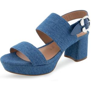 imageAerosoles Womens Camera Platform Heeled SandalMedium Blue Denim