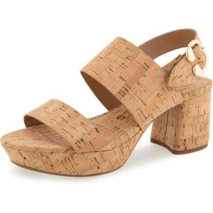 imageAerosoles Womens Camera Platform Heeled SandalNatural Cork