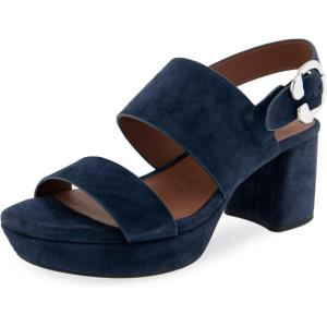 imageAerosoles Womens Camera Platform Heeled SandalNavy Suede