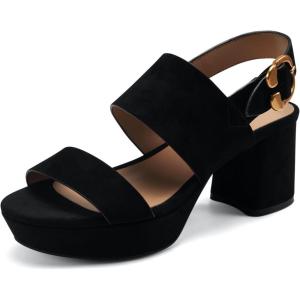 imageAerosoles Womens Carimma Heeled SandalBlack Suede