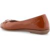 imageAerosoles Womens Bentley Ballet FlatTan Patent Crinkled Faux Leather